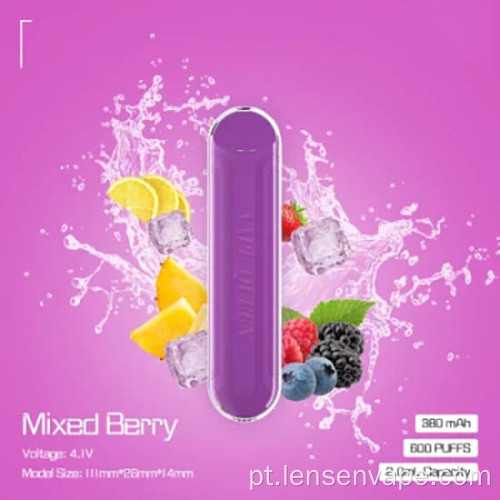 LENSEN 600 PUFFS VAPERIZE DE VAPORRIZE DESPONSÍVEL